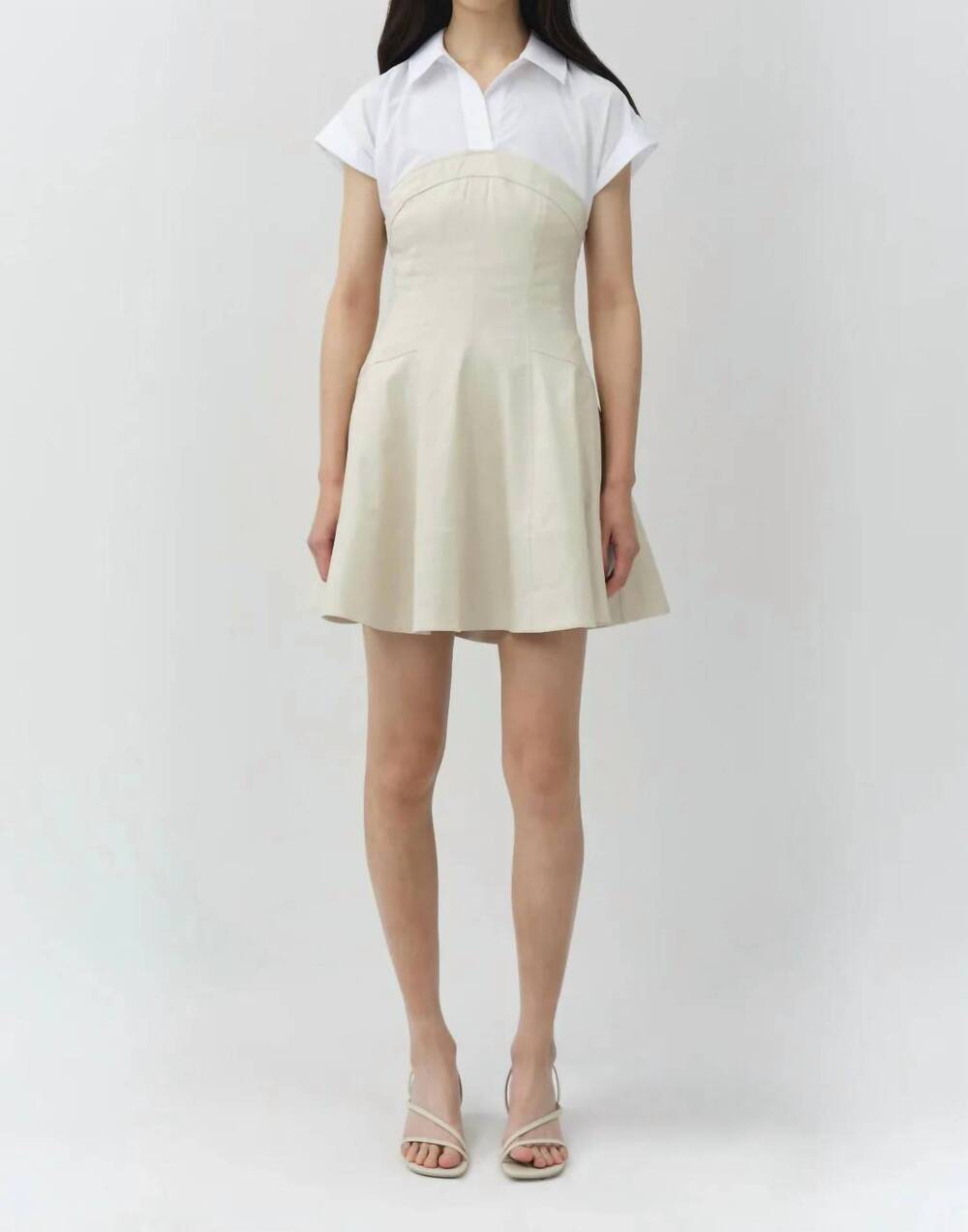 NEW SIMKHAI sundae mini dress in sand